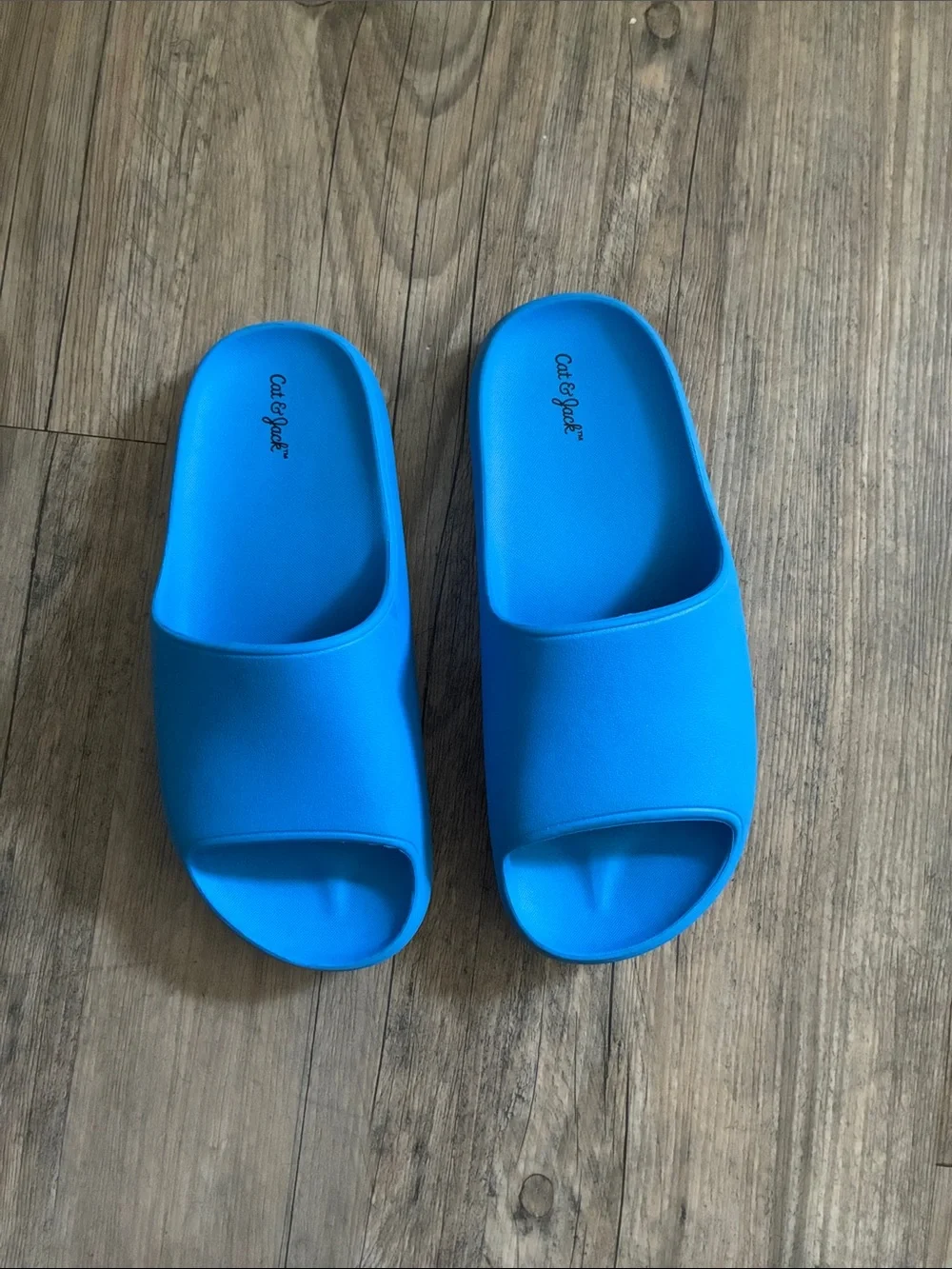Cat & Jack Kids Vivid Blue Foam Slide Sandals